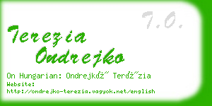 terezia ondrejko business card